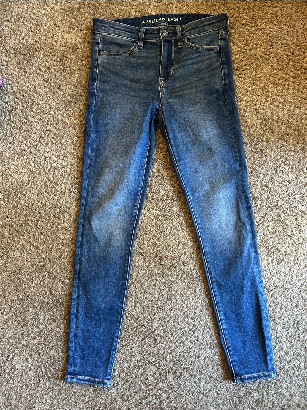 American Eagle Outfitters Dark Blue Stretch Skinny Jeans